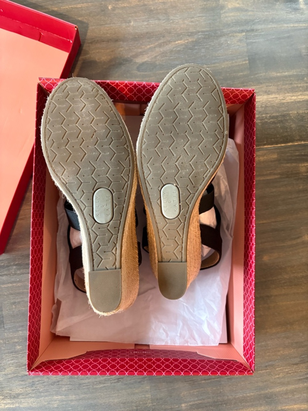 Kelly & Katie Black Espadrille Slingback Flats - Picture 5 of 9